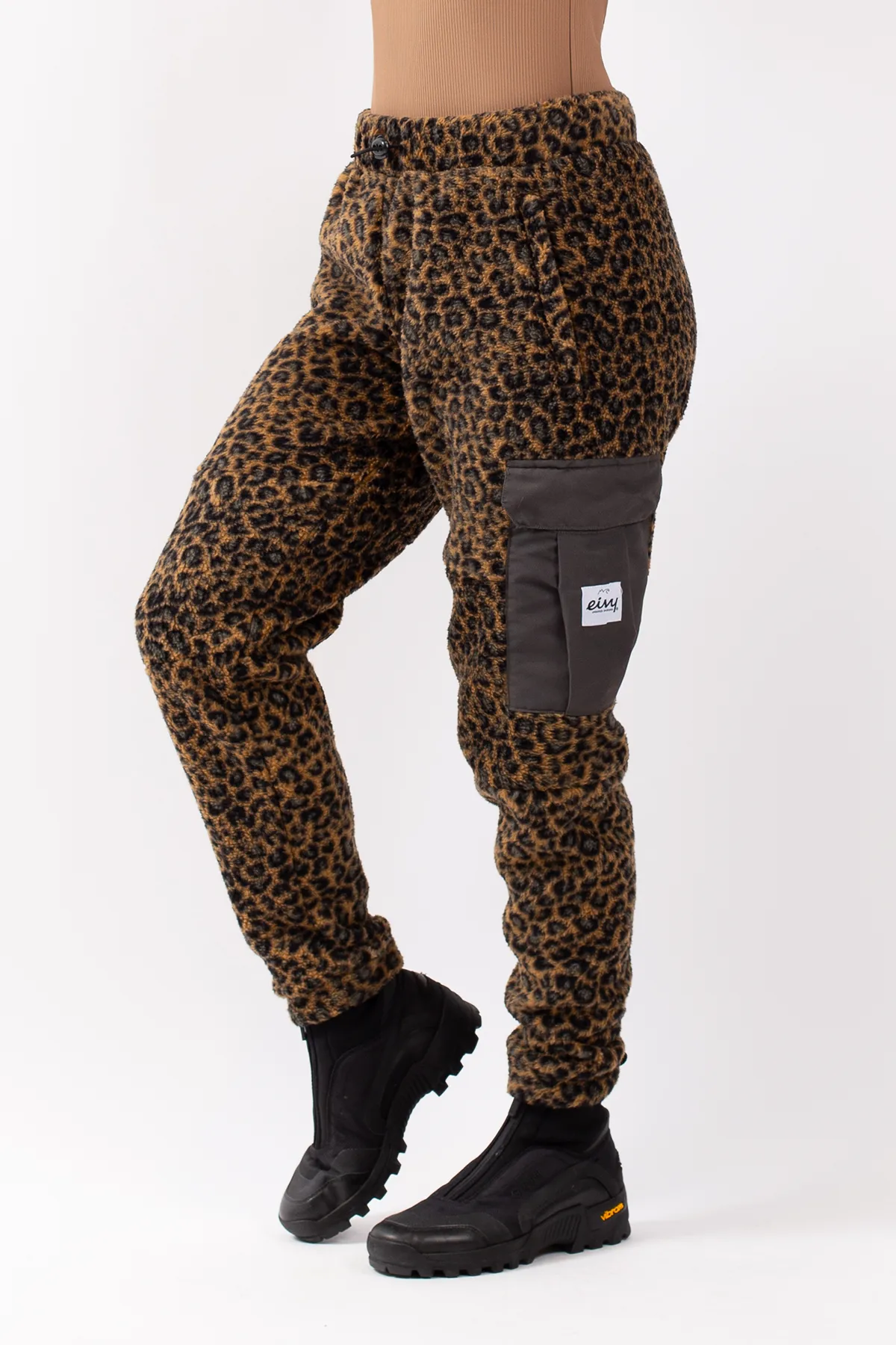 Cargo Sherpa Pants - Leopard | S