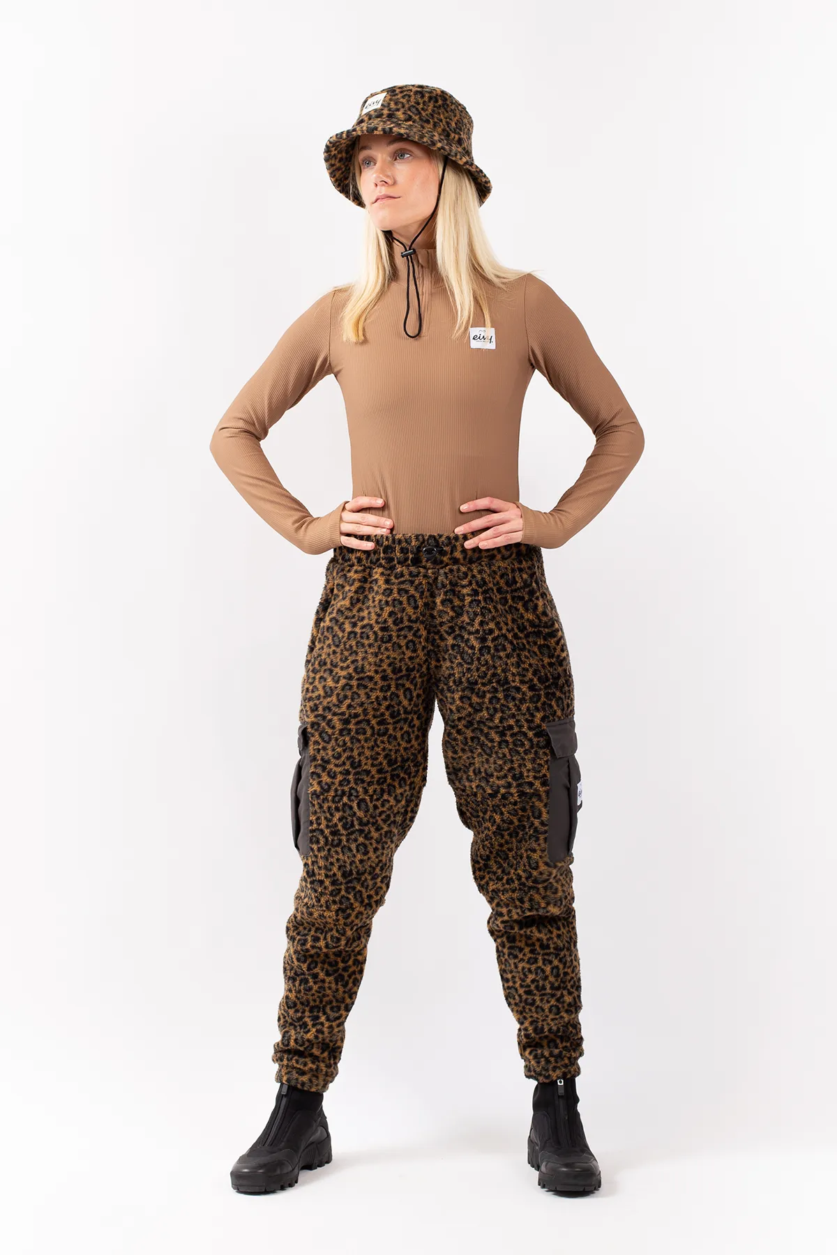 Cargo Sherpa Pants - Leopard | S