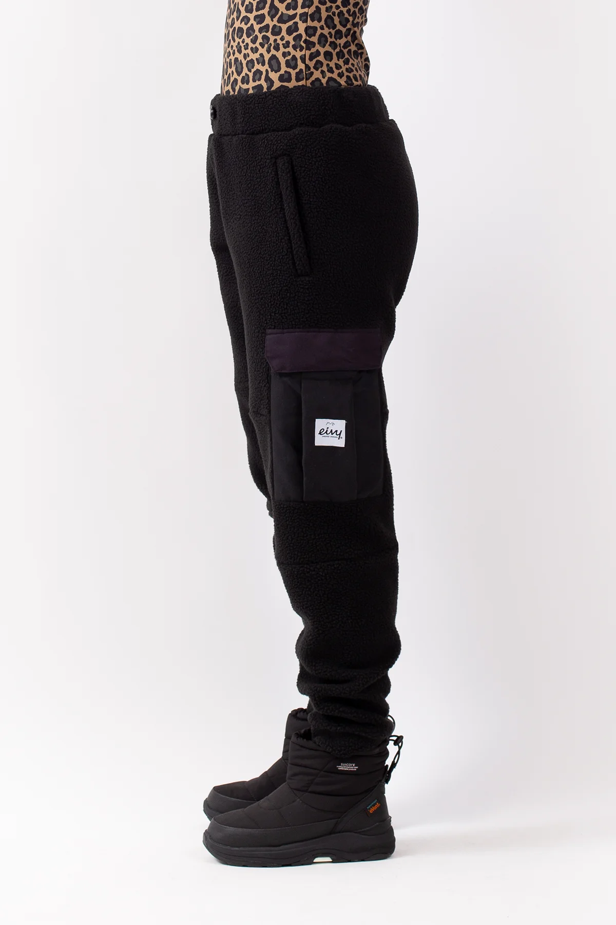 Cargo Sherpa Pants - Black | XS