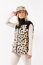 Lumberjackie Sherpa Vest - Cheetah | XS