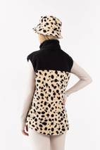 Lumberjackie Sherpa Vest - Cheetah | XS