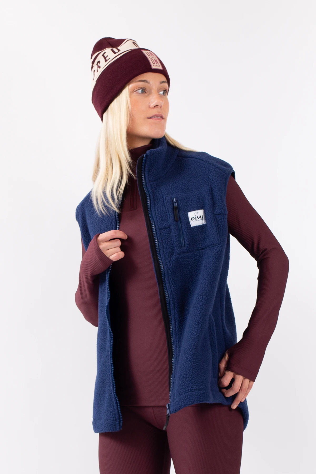 Lumberjackie Sherpa Vest - Navy | XS