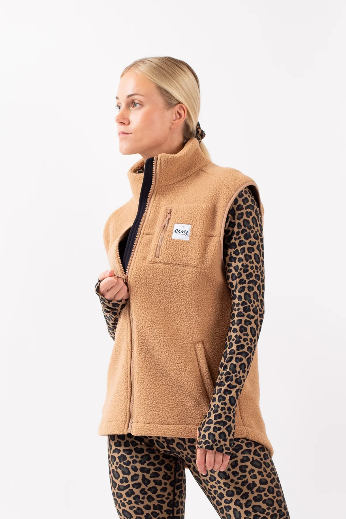 Lumberjackie Sherpa Vest - Faded Coffee | XXL