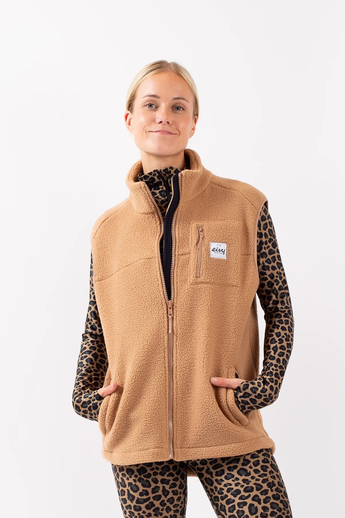 Lumberjackie Sherpa Vest - Faded Coffee | XXL