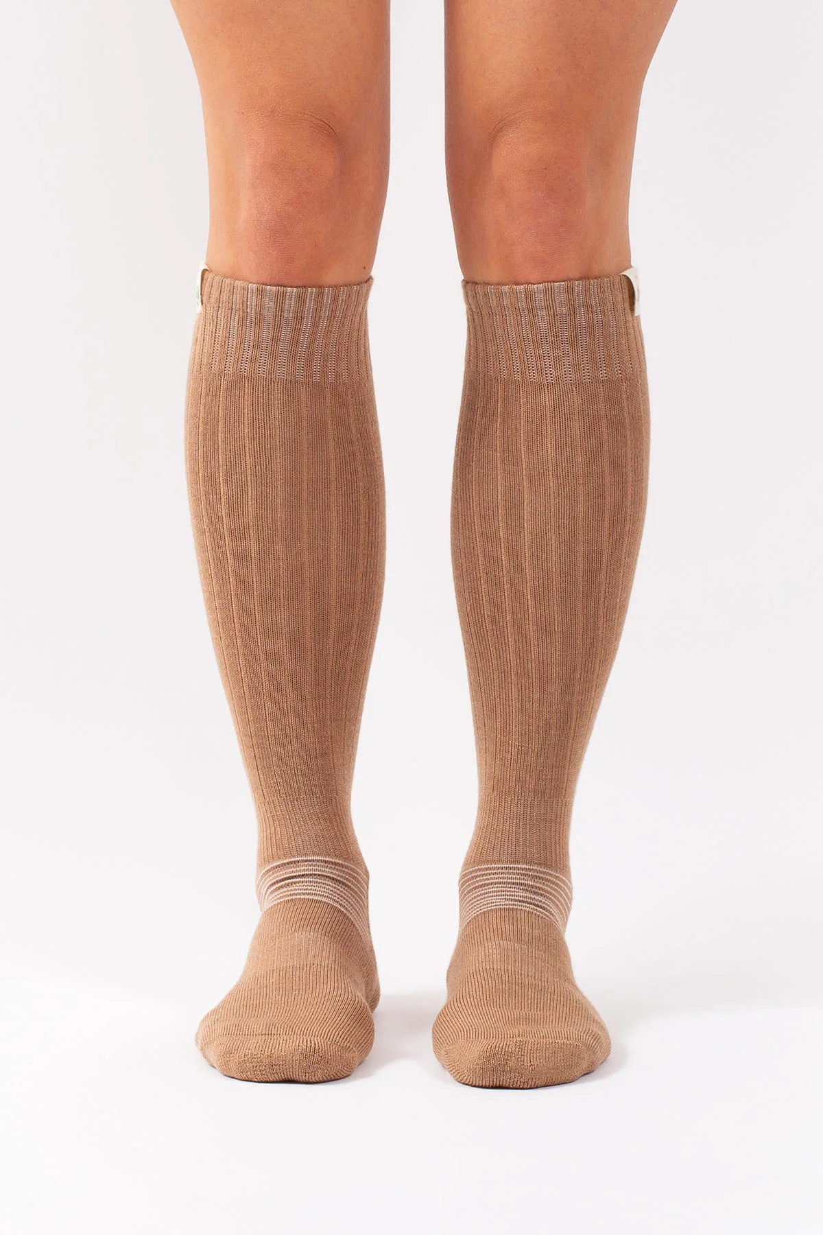 Rib Wool Socks - Faded Coffee | 36-38