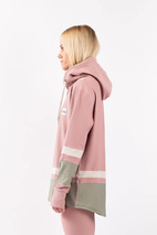 Boyfriends Fit Hoodie Rib Top - Faded Blocks | M