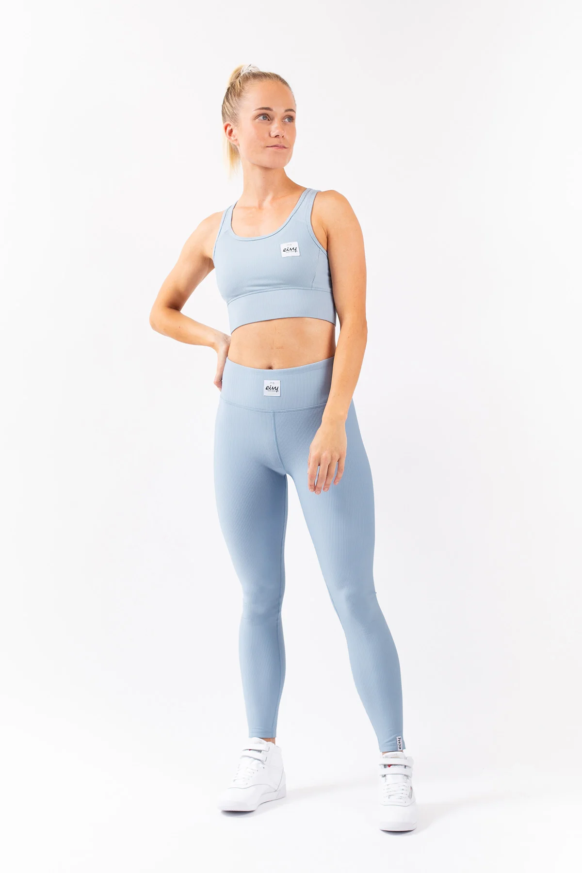 Rider Rib Sports Bra - Faded Fog