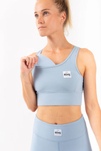 Rider Rib Sports Bra - Faded Fog | XXL