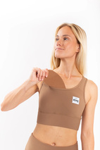 Rider Rib Sports Bra - Faded Coffee | XS