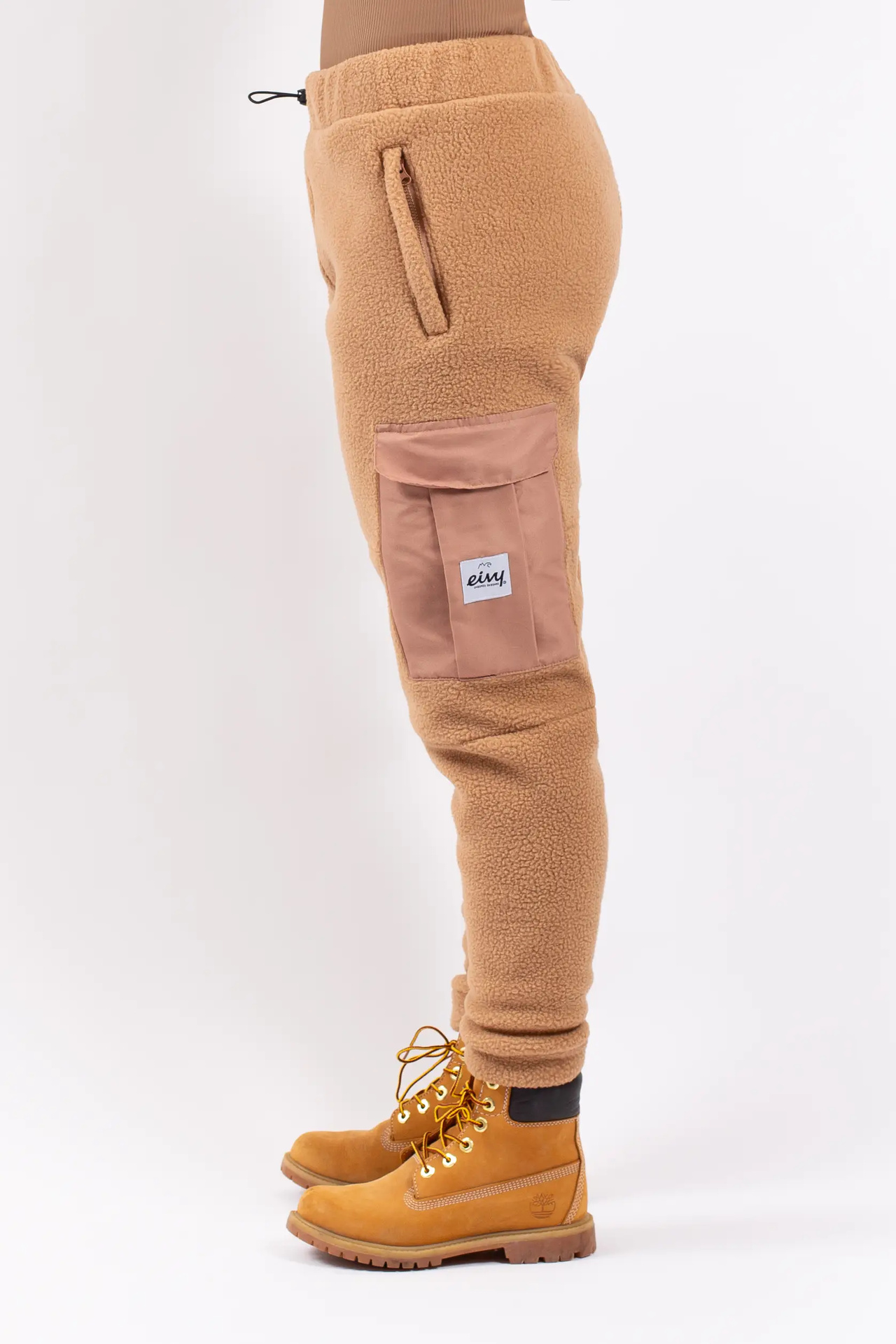 Cargo Sherpa Pants - Black