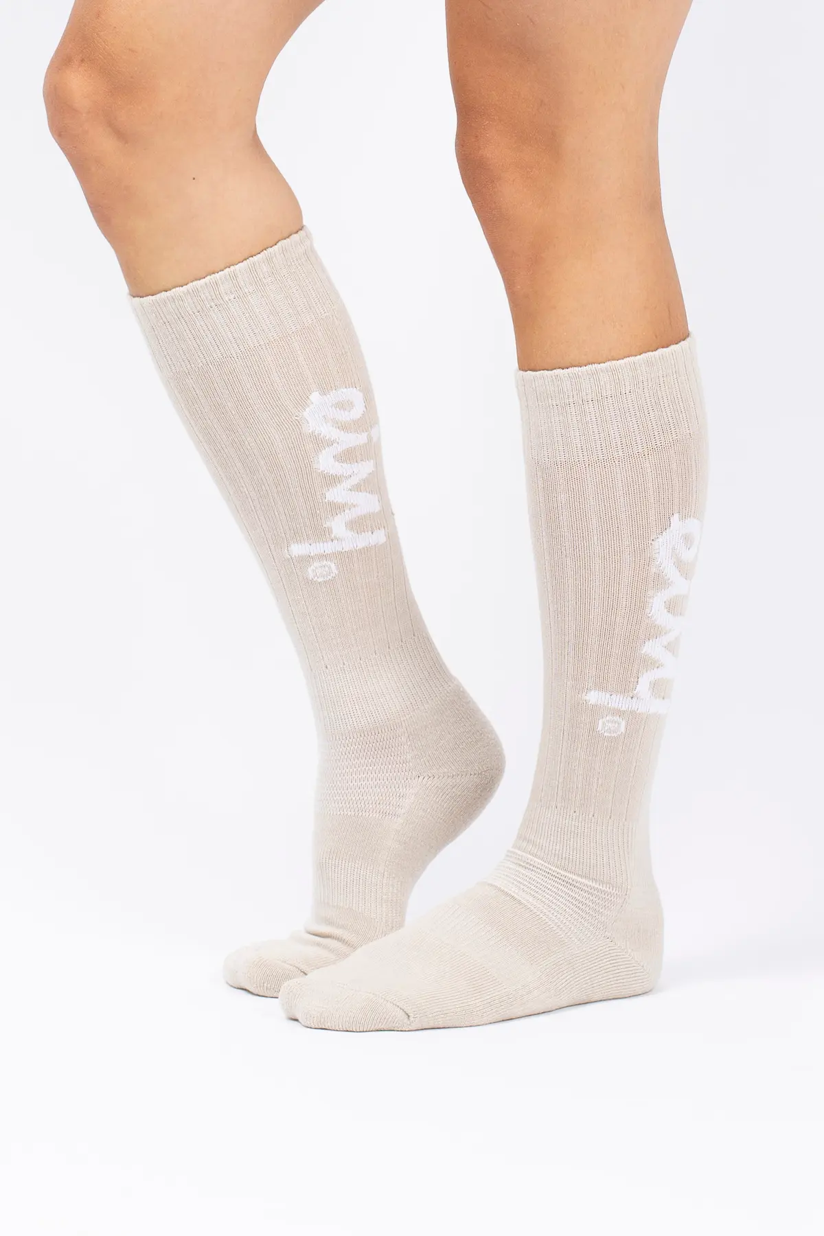 Rib Wool Socks - Faded Cloud