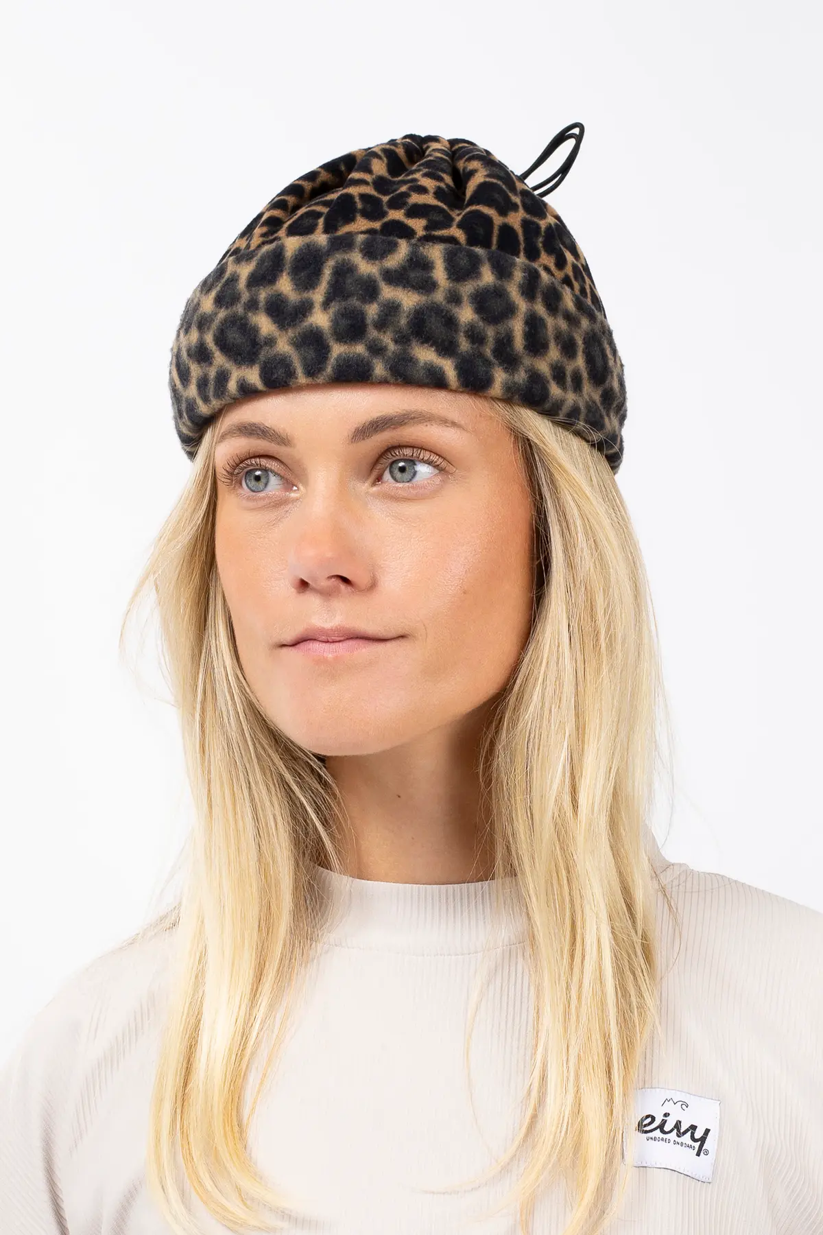 Adjustable Fleece Neckwarmer - Leopard