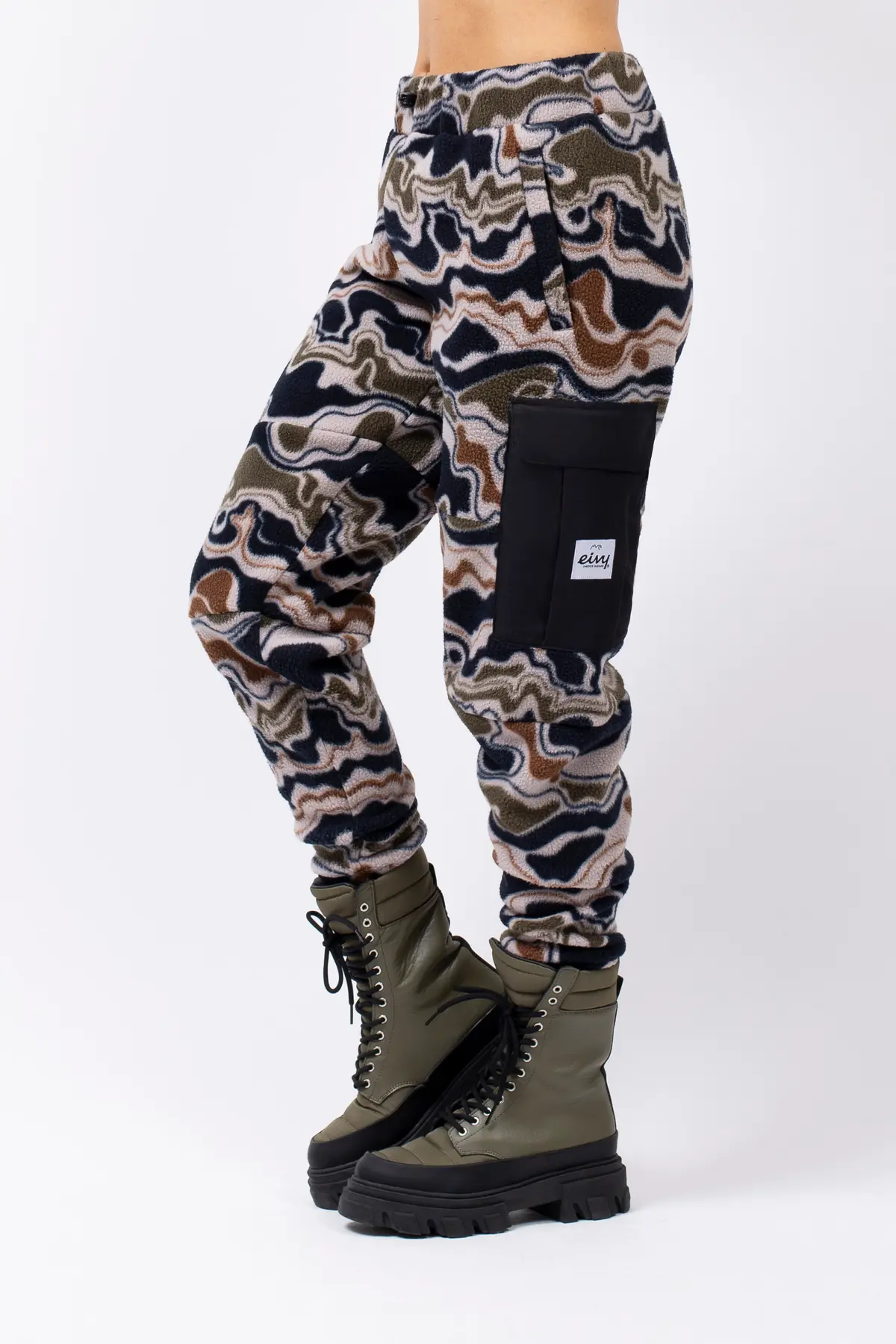 Cargo Sherpa Pants - Curve Camo